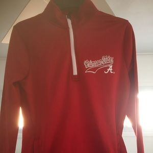 University of Alabama Half-zip Red Jacket Size M